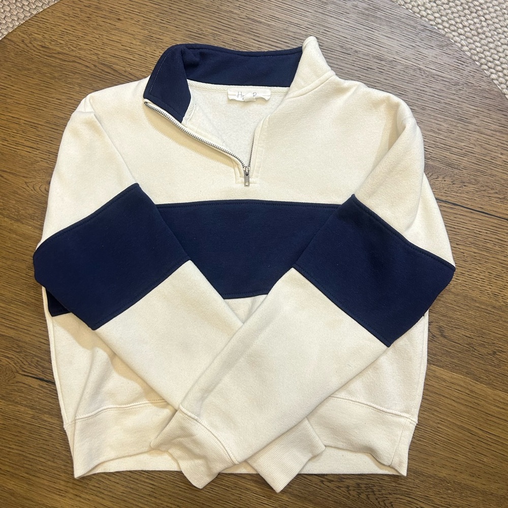 Hippie Rose Cream and Navy Pullover